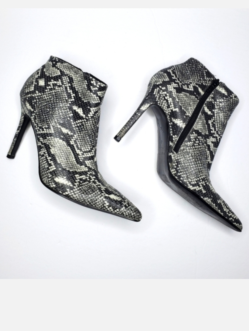 Colin Stuart Leather "Python" Stiletto Booties Size 5.5
